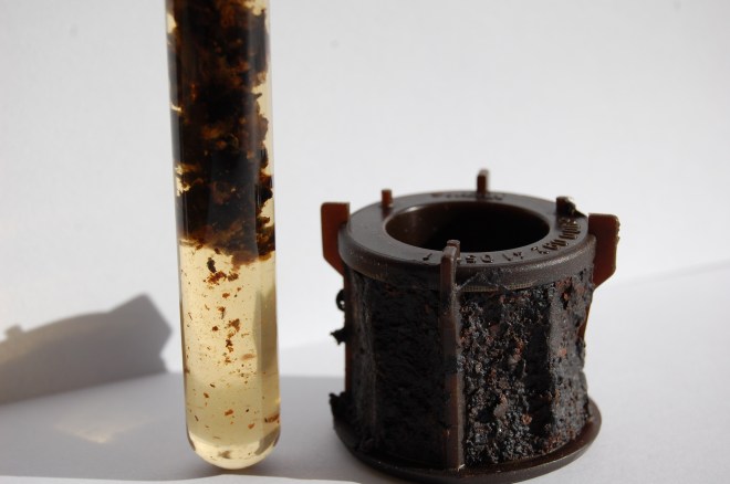 vuil filter en sludge